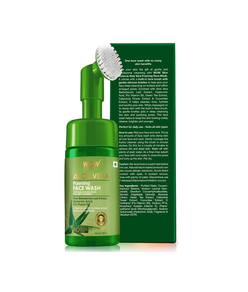 Skin Science Aloe Vera Foaming Face Wash Haddus