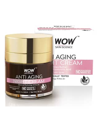 WOW Anti Aging No Parabens & Mineral Oil Night Cream, 50mL