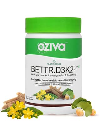 OZiva Bettr.D3K2+ 60 veg Capsules