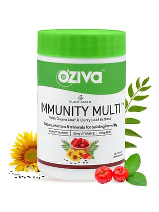 OZiva Plant Based Immunity Multi (Multivitamins), (60 veg Capsules)