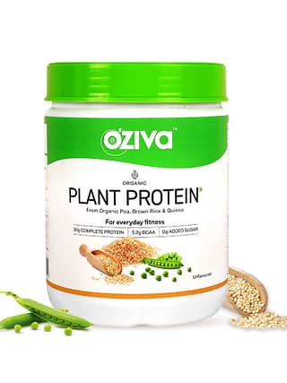 OZiva Organic Plant Protein, For Everyday Fitness (500g)